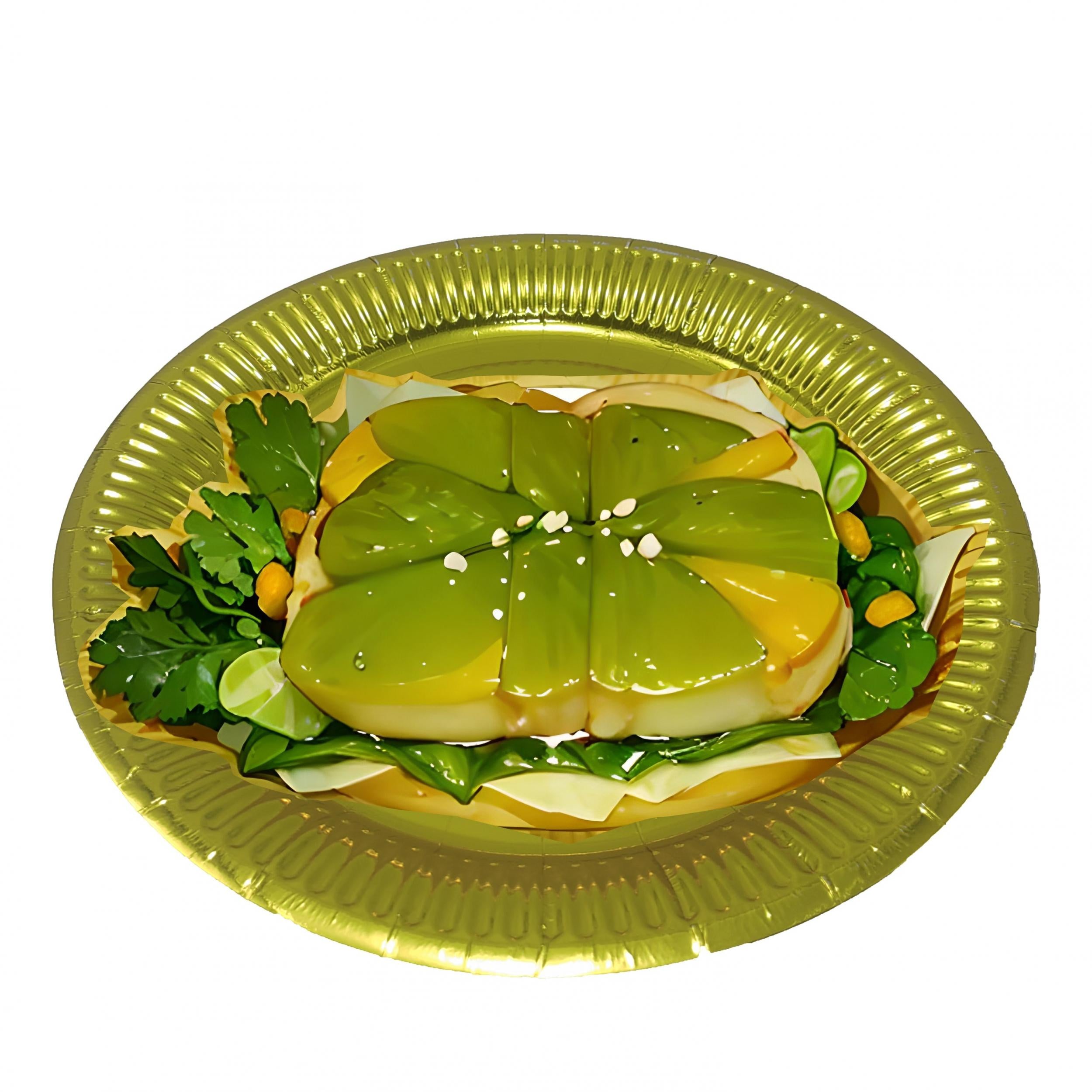 20pcs Golden Paper Dinner Plates Party Supplies Christmas Halloween Gift