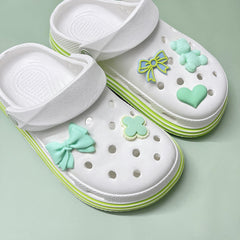 5pcs Bear & Bow Shoes Decoration Shoe Accessories Charms Birthday Gift