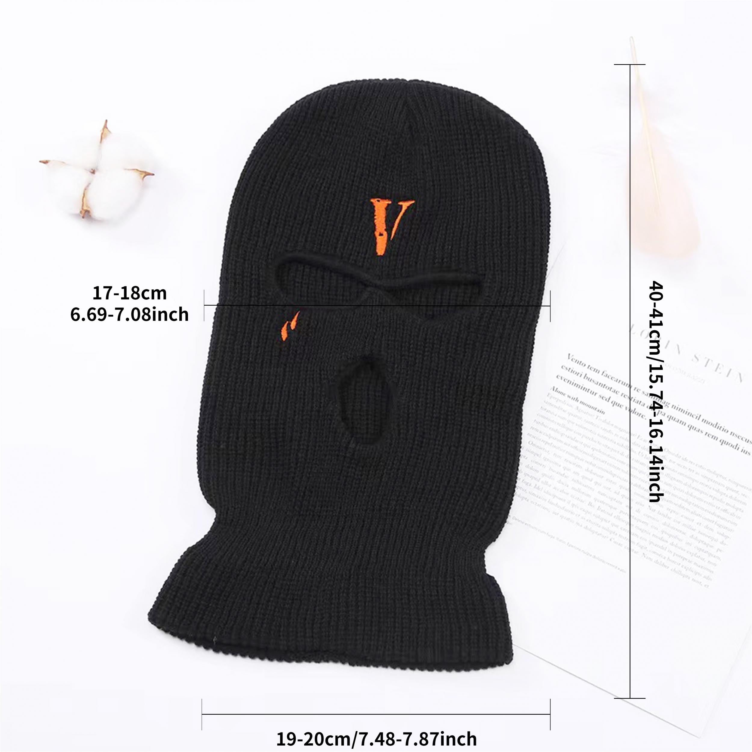 Winter Embroidered Wrap Head Wool Knitted Hat