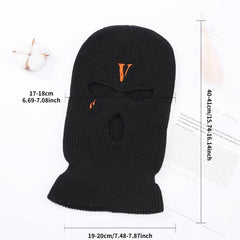 Winter Embroidered Wrap Head Wool Knitted Hat