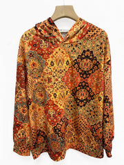 Allover Print Hoodie Casual Long Sleeve Hoodies for Women