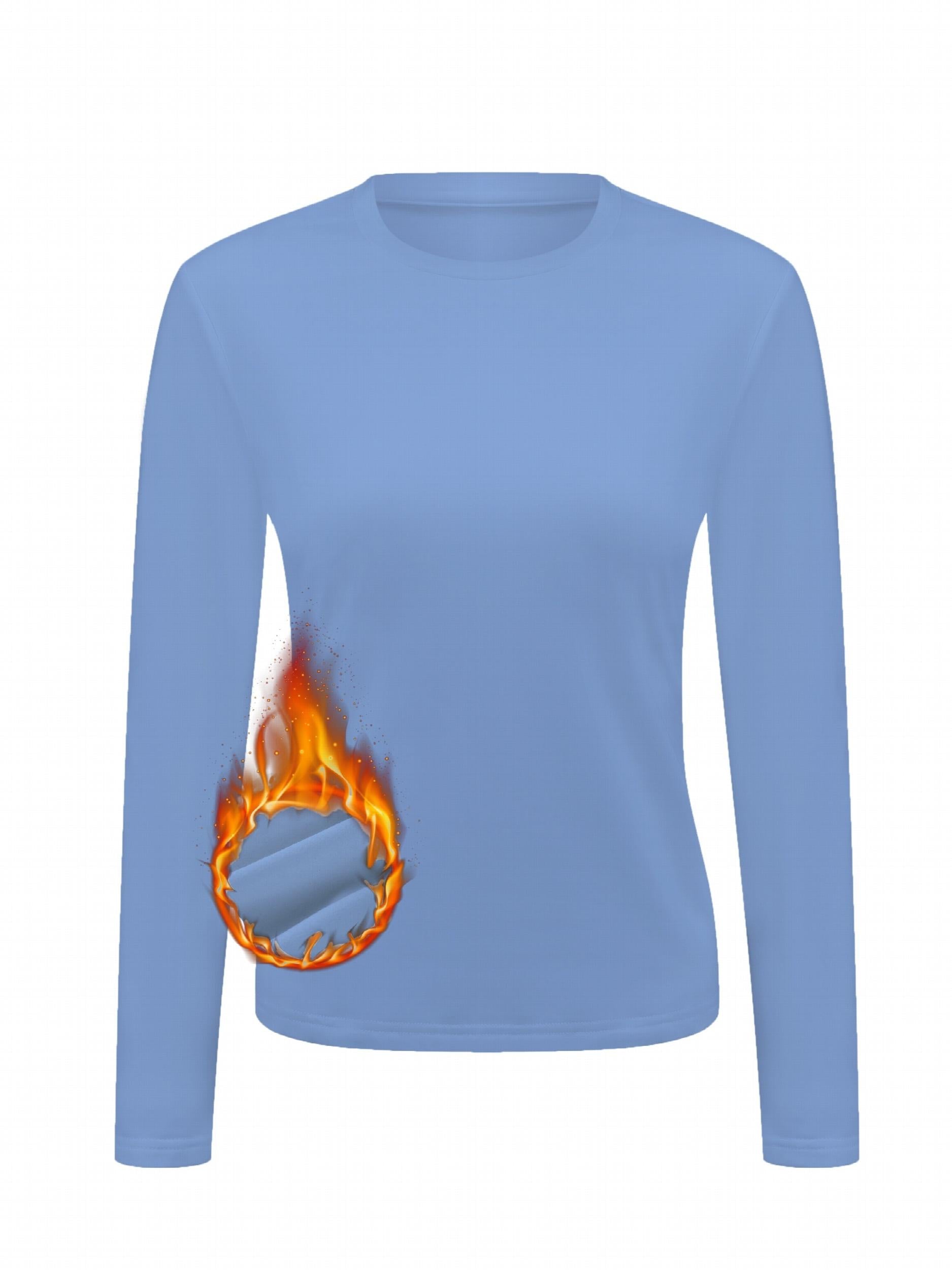 Soft Thermal Underwear Top Solid Long Sleeve Women's Loungewear