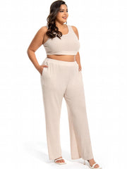 Ribbed Tank Top & Pants 2 Piece Set