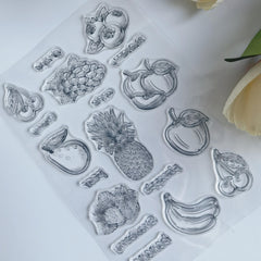 Fruit Hand Account Clear Stamps for Card Making and Scrapbooking