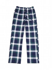 Plaid Sleep Bottoms Drawstring Waistband Pants