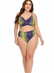 Sexy Snake Print Bikini Set
