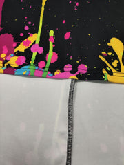 Sexy Dress Splash Painting & Butterfly Print V Neck A line Dress