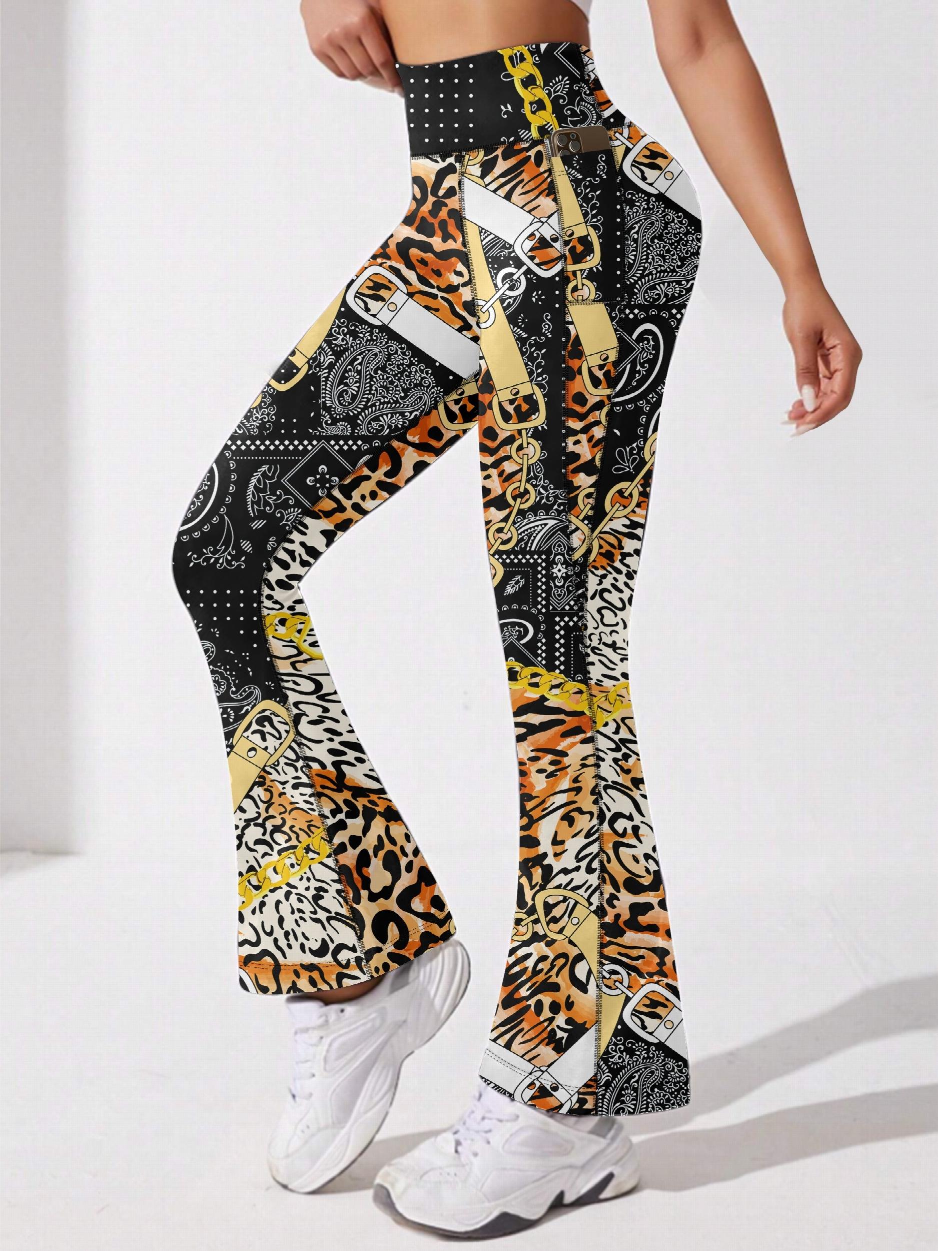 Slimming Yoga Leggings High Stretch Flared Legs Yoga Pants Women's Active