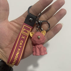 Resin Cat Keychain Cartoon Animal Bag Key Chain