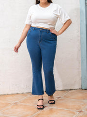 Women's High Rise Stretch Flared Leg Jeans