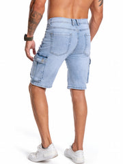 Men's Distressed Denim Shorts Street Style Casual Summer Wear