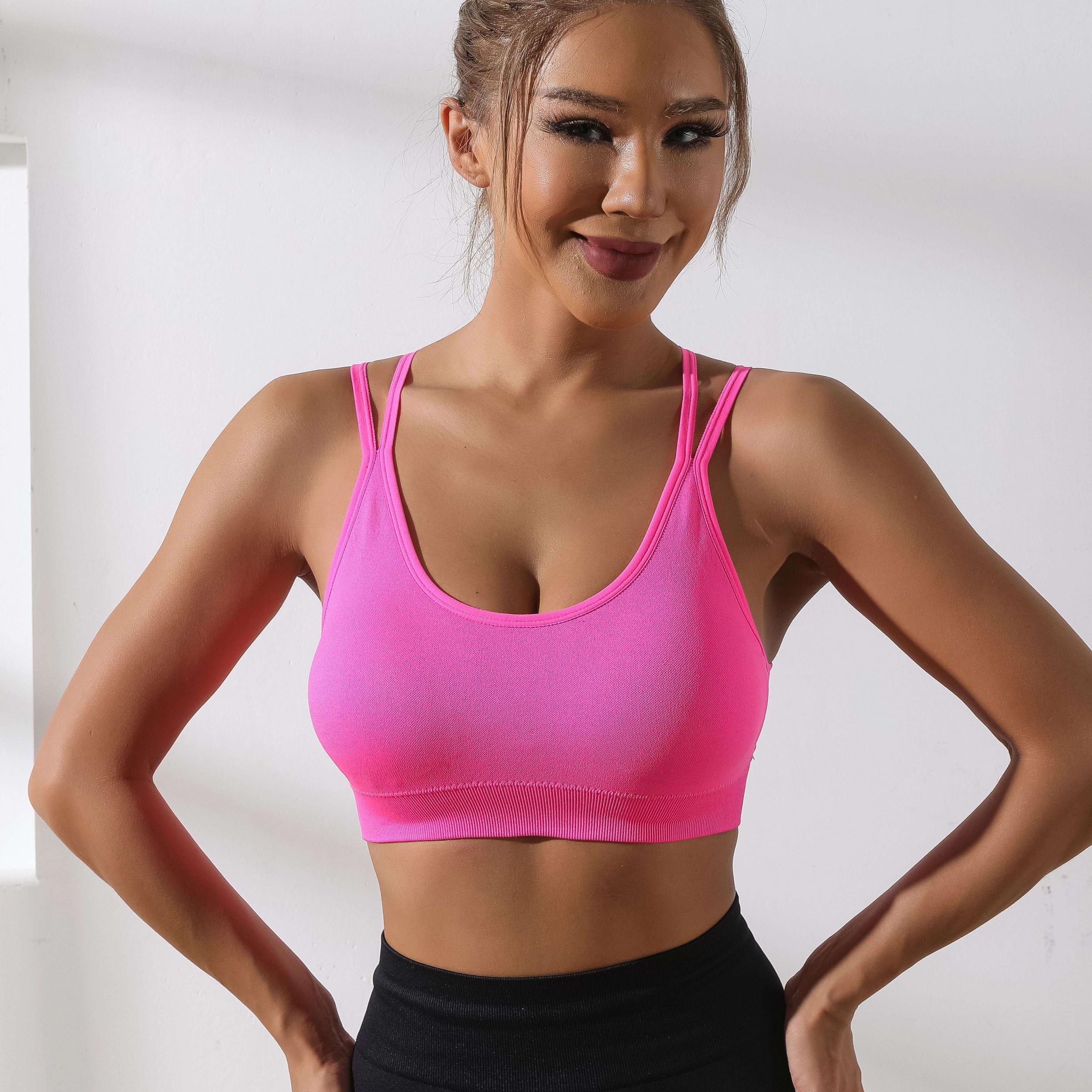 High Stretch Sporty Top Criss Cross Slim Fit Crop Tank Top Women's Activewear