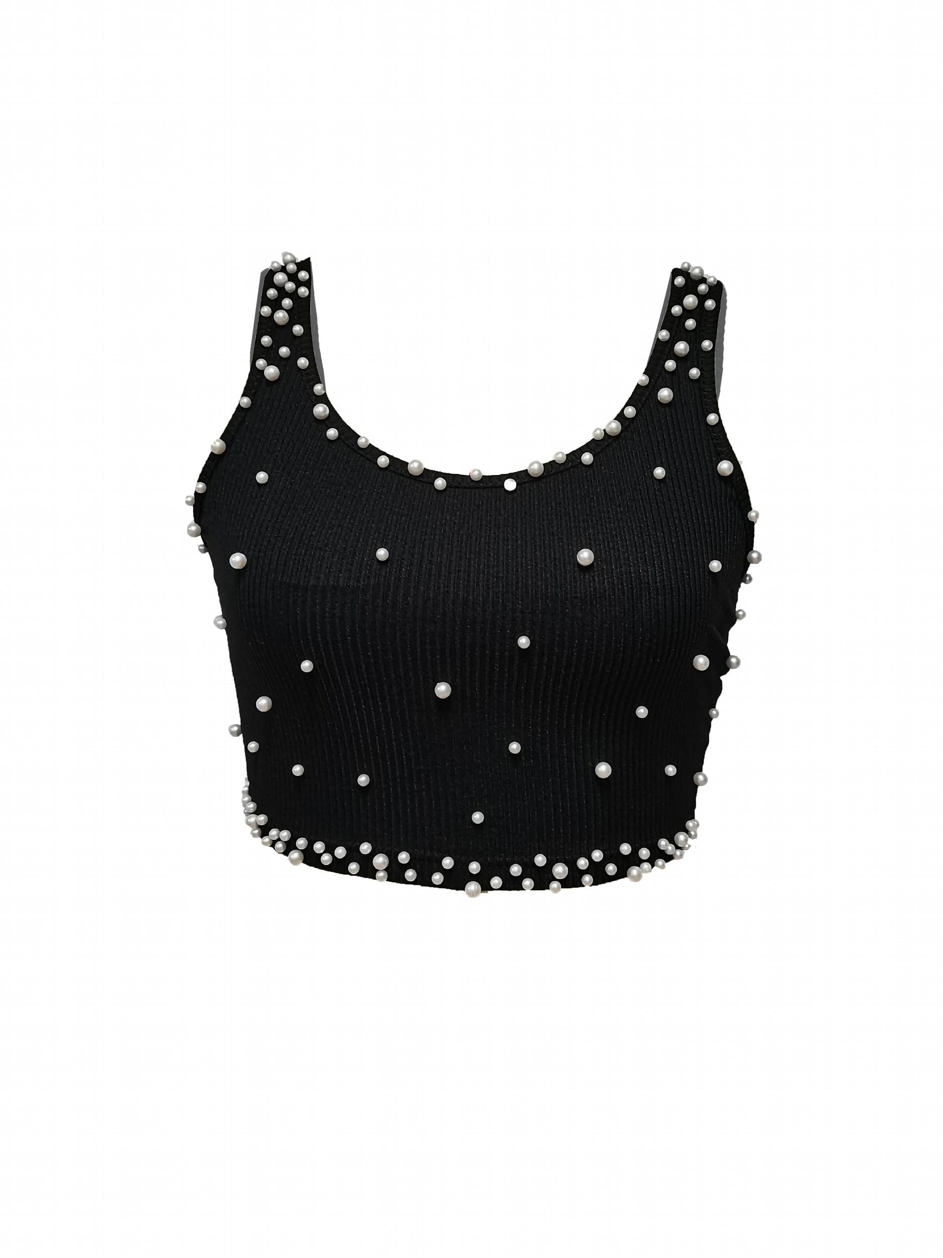 Ribbed Tank Top Crew Neck Summer Sleeveless Casual Top