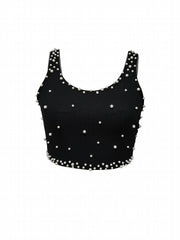 Ribbed Tank Top Crew Neck Summer Sleeveless Casual Top