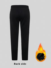 Men's Fleece Warm Training Pants Soft Thermal Plush Pants