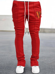 Men's Casual Sweatpants V Butterfly Graphic Pocket Elastic Waist Drawstring Flar