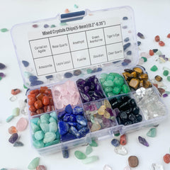 2LB 10 Rare Crystal Gem Collection Box Reiki Healing Wishing Bottle Inlay Wood A