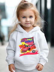 2pcs Racing Car Graphic Hoodies Pants Set for Girls