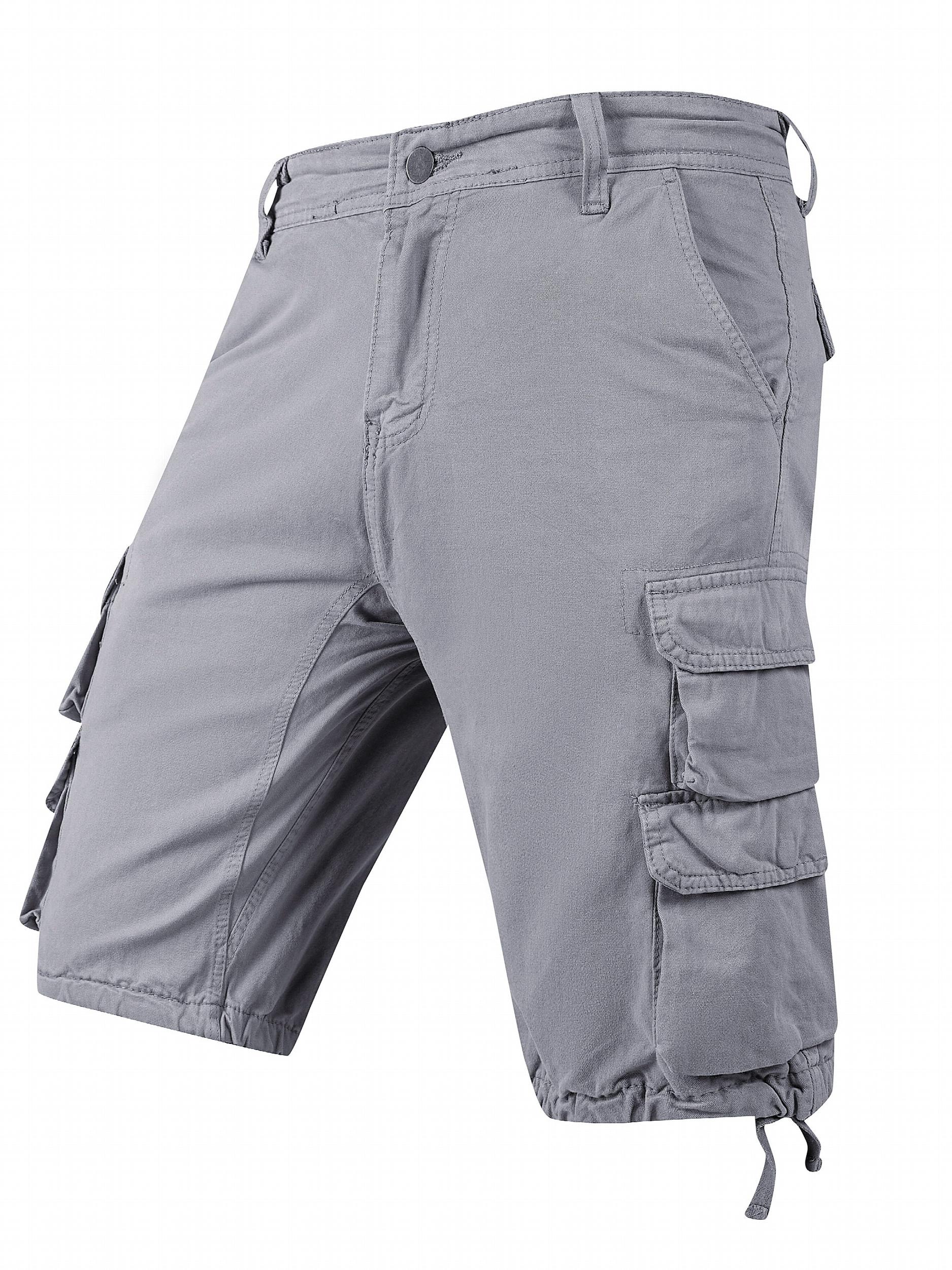 Men's Cargo Shorts Lightweight Drawstring Work Pants Outdoors