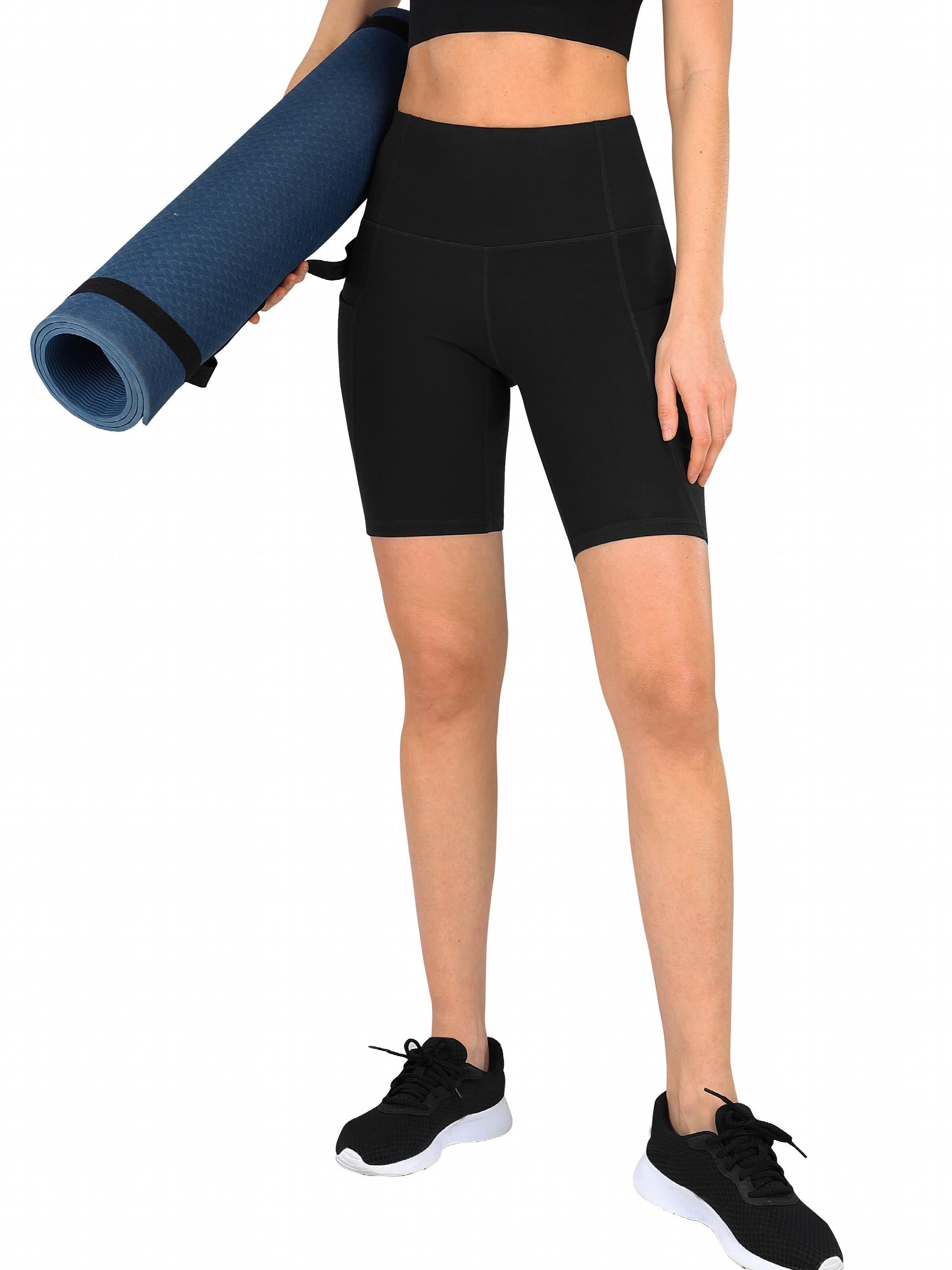 High Waist Quick Drying Sports Shorts with Pocket for Running Yoga Fitness