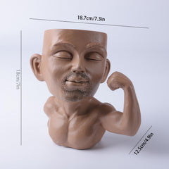 Resin Mr Fitness Vase Children's Room Decor