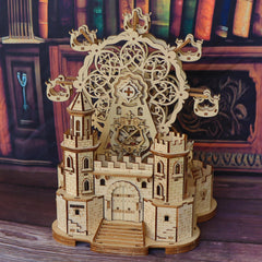 DIY Castle Ferris Wheel 3D Wooden Puzzle Music Box