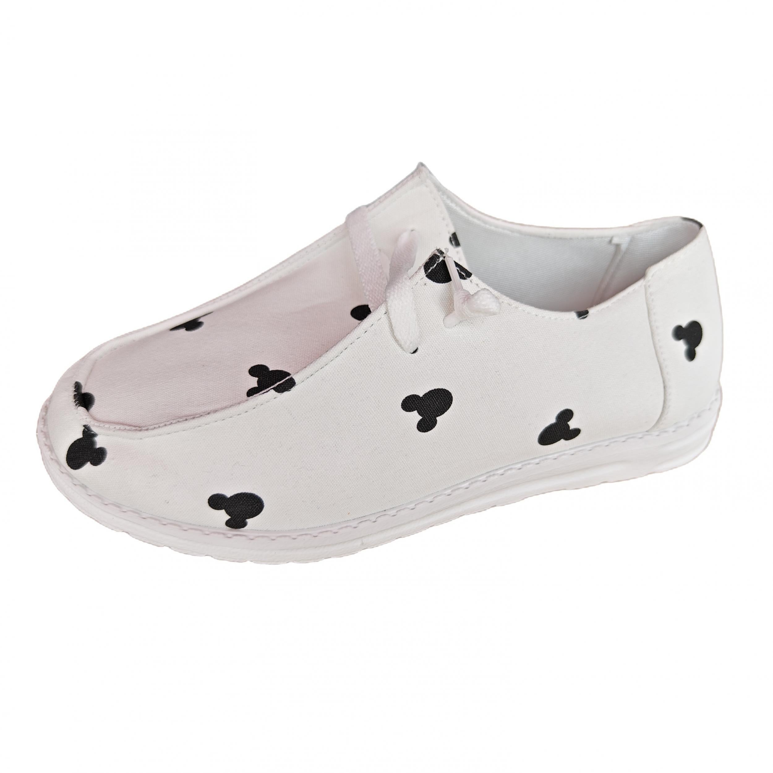 Women's Cartoon Print Canvas Shoes Lightweight Low Top Lace Up Shoes