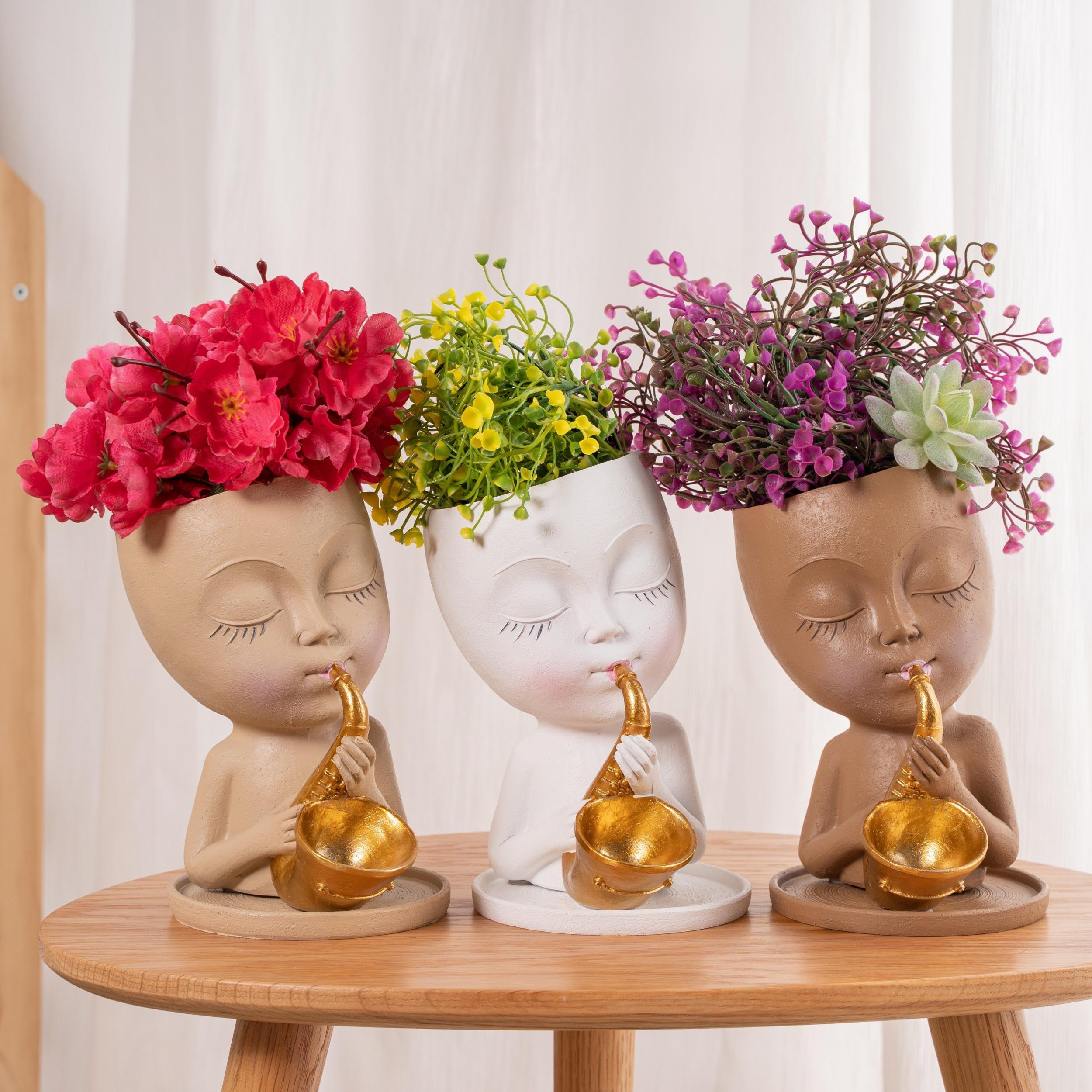 Resin Creative Vase for Stylish Home Decor