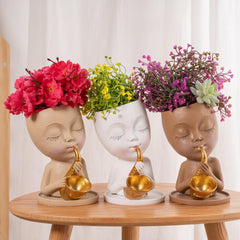 Resin Creative Vase for Stylish Home Decor