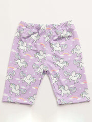 Toddler Girls Unicorn Dance Shorts Breathable Stretchy Safety