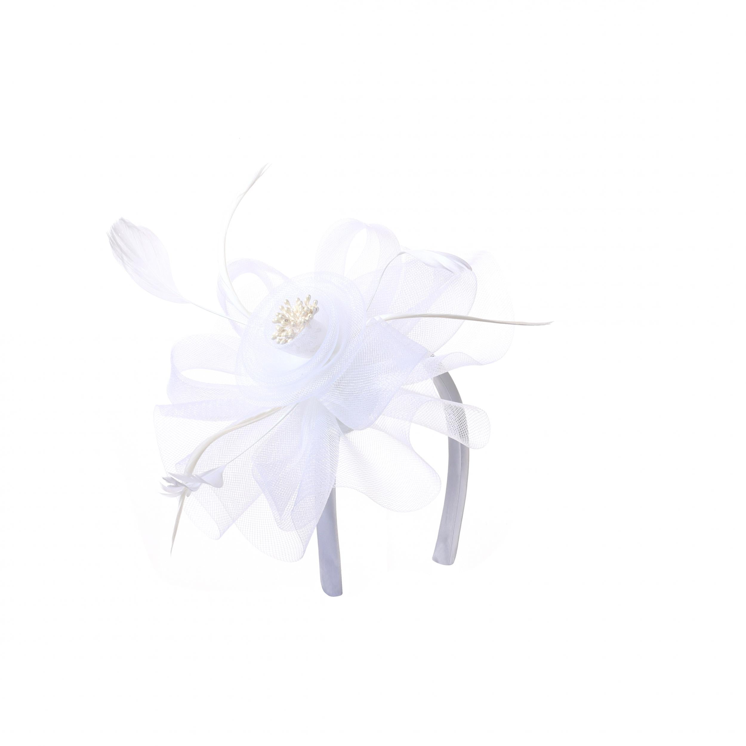 Mesh Feather Tea Party Hat Birdcage Veil Fascinator with Clip