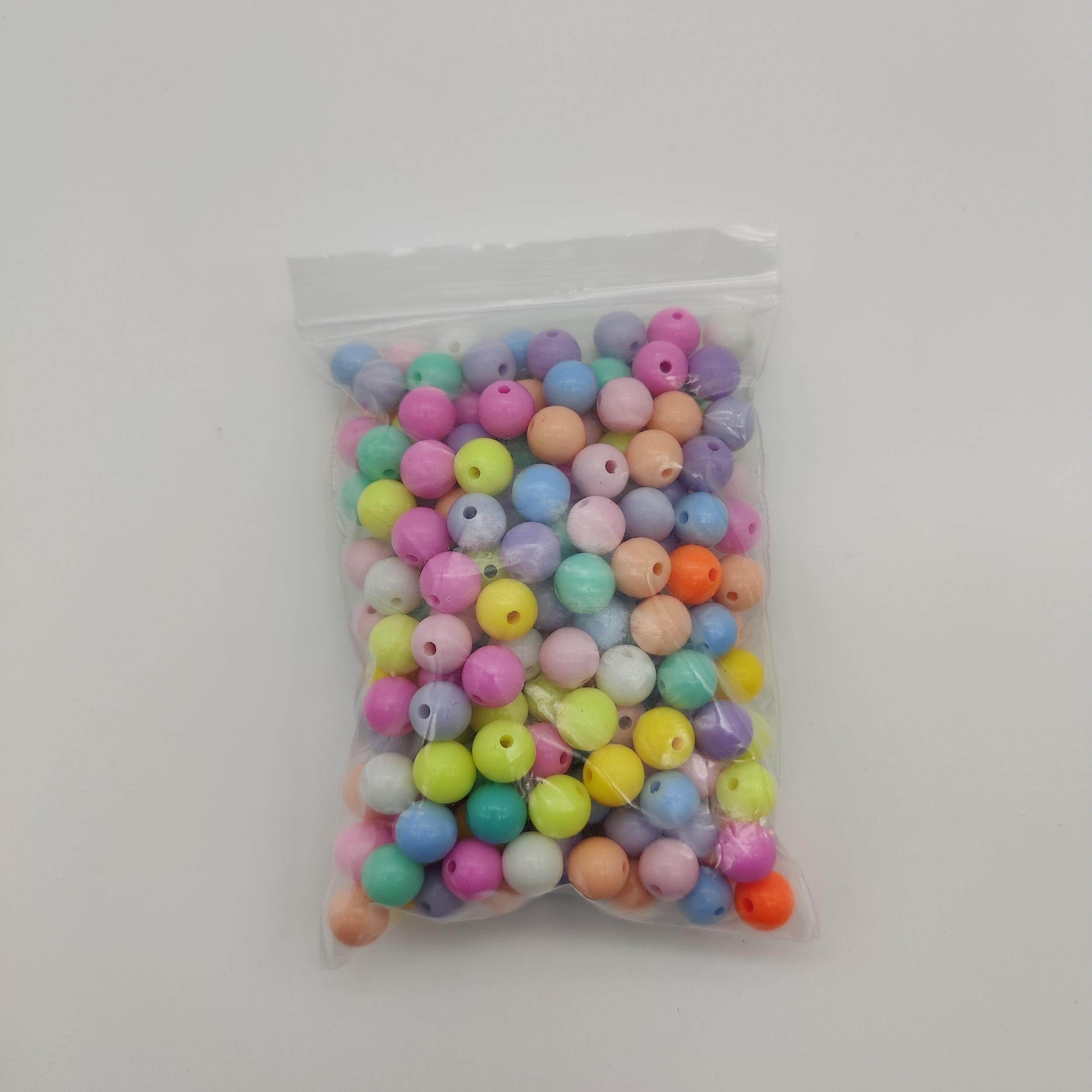 Acrylic Candy Color Beads with Bright Surfaces