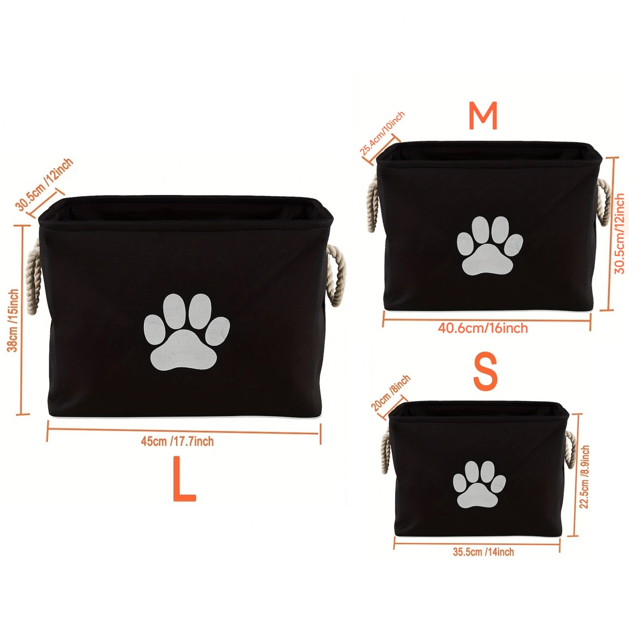 Collapsible Polyester Organizing Basket Large Storage Bin For Pet Toy