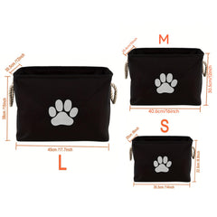 Collapsible Polyester Organizing Basket Large Storage Bin For Pet Toy