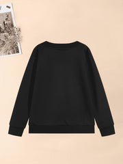 Girls Flowers Graphic Sweatshirt Comfy Round Neck Pullover Autumn Clothing