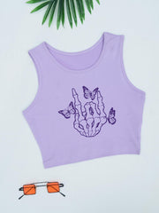 Skeleton Hand & Butterfly Tank Top