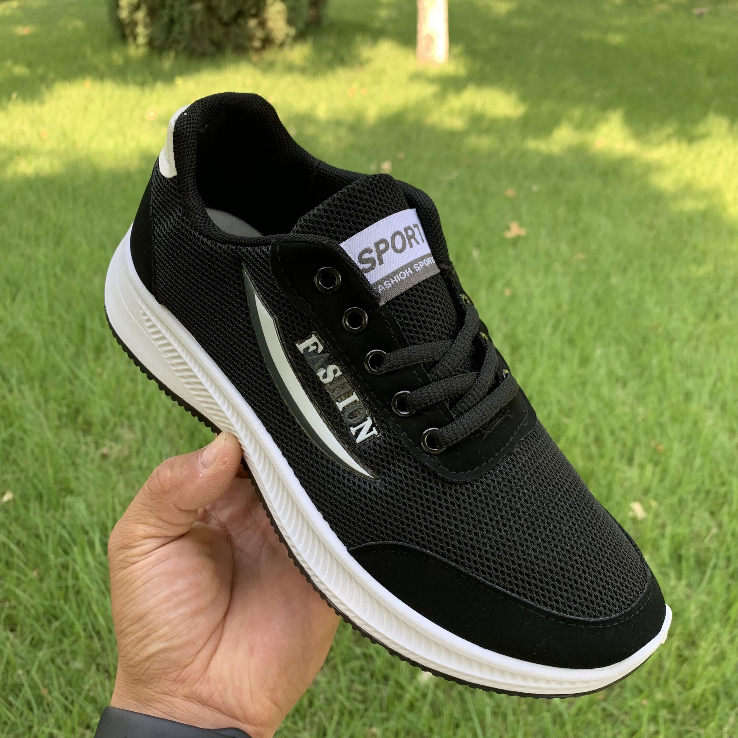 Men's Letter Print Mesh Sneakers Outdoor Sports Shoes