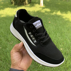 Men's Letter Print Mesh Sneakers Outdoor Sports Shoes