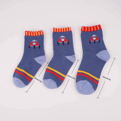 5pairs Kids Cartoon Breathable Soft Socks - Spring Summer