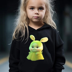 Bunny Graphic 2pcs Set Girls Casual Comfy Breathable Activewear Set