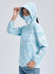 Anti UV Ice Silk Sunscreen Jacket for Outdoor Sports Beach & Fishing