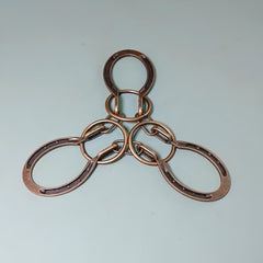 Interlocking Horseshoe Puzzle Classic Metal Brain Teaser Antique Copper Finish