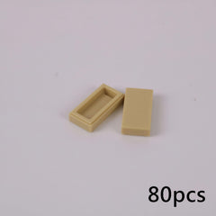 80pcs MOC 3069 Tire 1x2 Building Blocks Kit Light Board Bricks DIY Toy