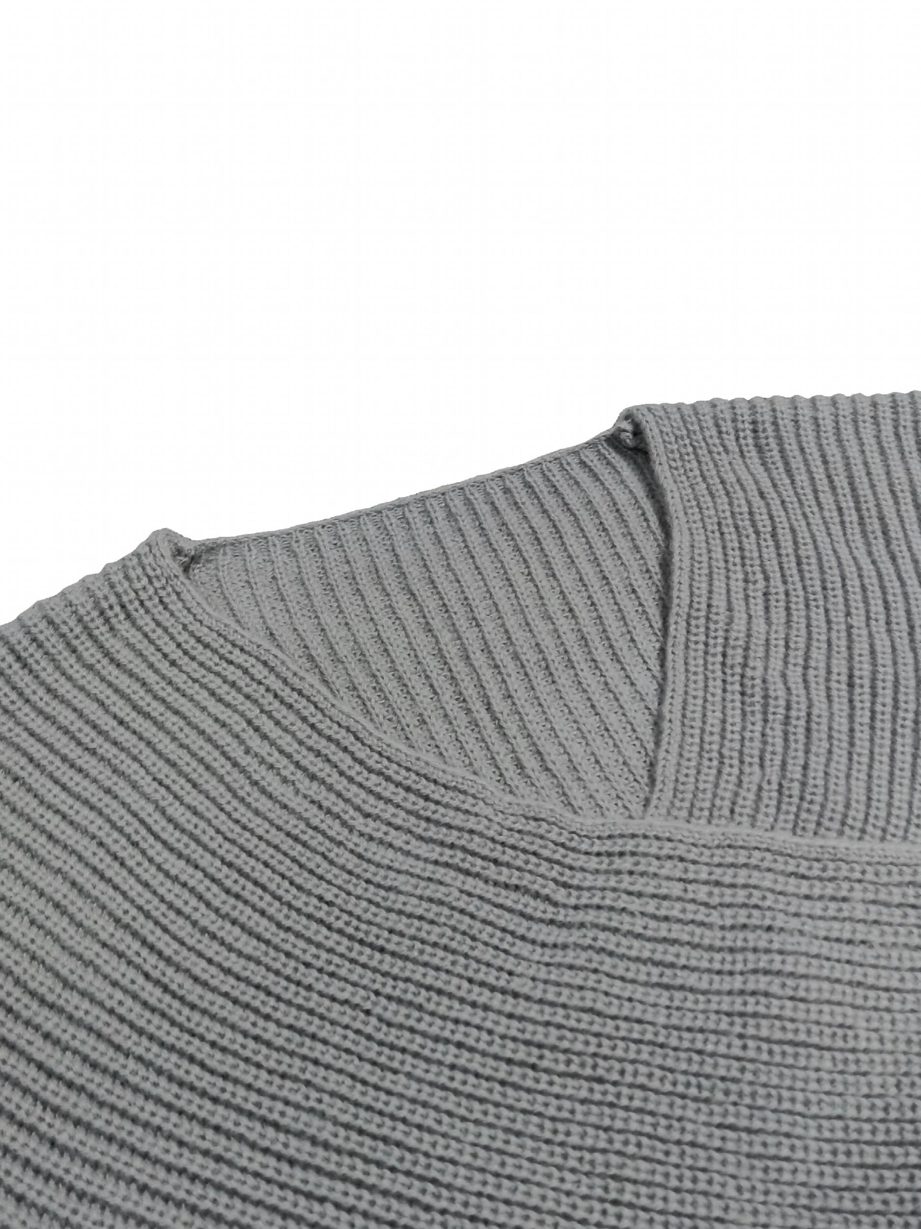 Solid Long Sleeve Sweater with Surplice Neck