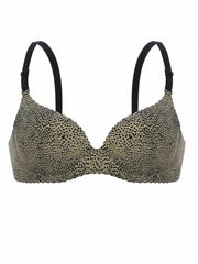 Leopard Print T Shirt Bra Comfy & Breathable Push Up Bra