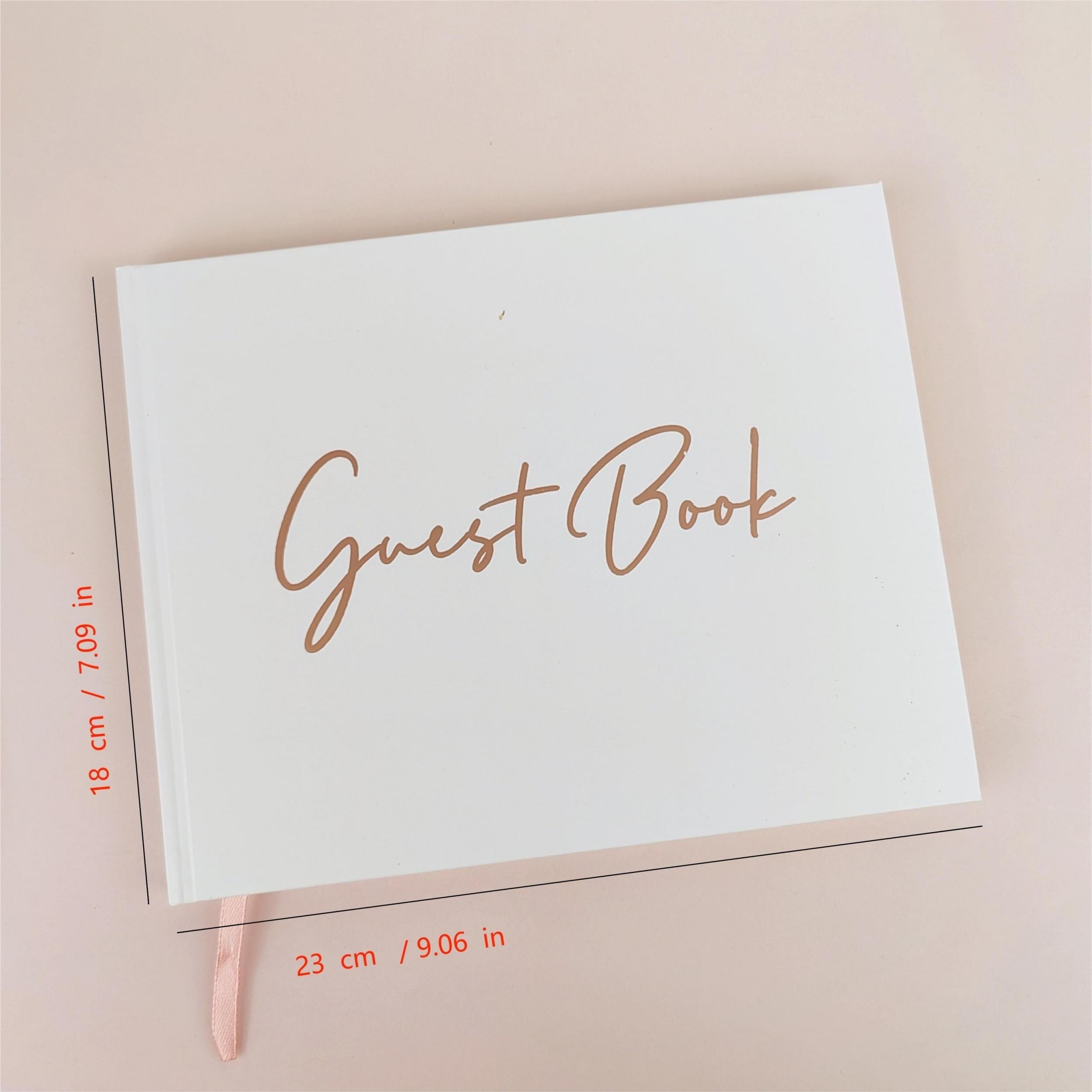 Wedding Guest Book & Pen Set - 50 Sheets 100 Pages - Sign-in Notebook For Guests