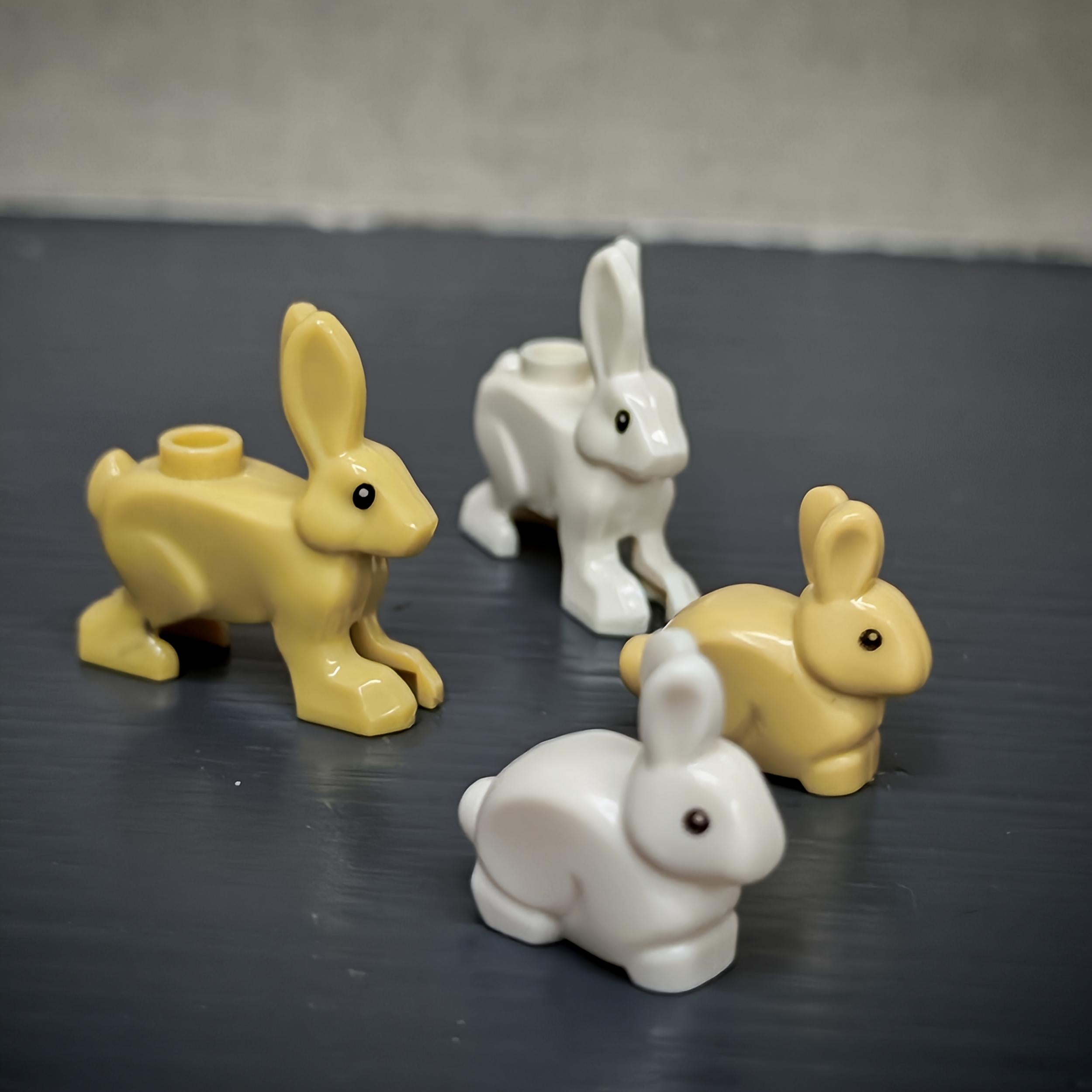 4pcs Rabbit Shaped Building Blocks Set, Animal Farm Theme for Kids 6-8 Years