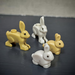 4pcs Rabbit Shaped Building Blocks Set, Animal Farm Theme for Kids 6-8 Years