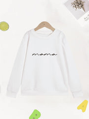 Girls Love Like Jesus Letter Sweatshirt Round Neck Casual Pullover