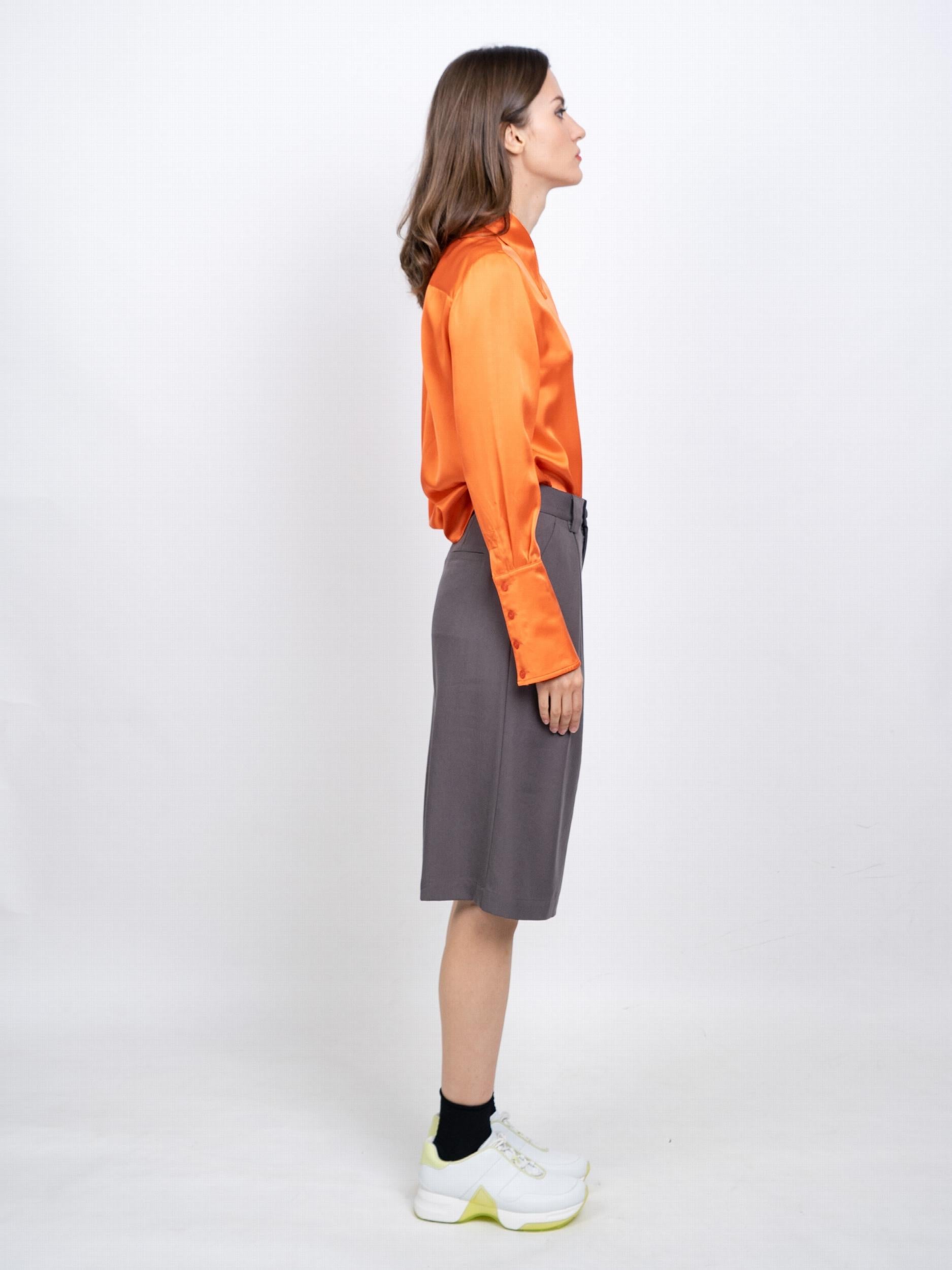 Ruched Knee Length Suit Shorts Wide Leg Pleat Front Tailored Shorts